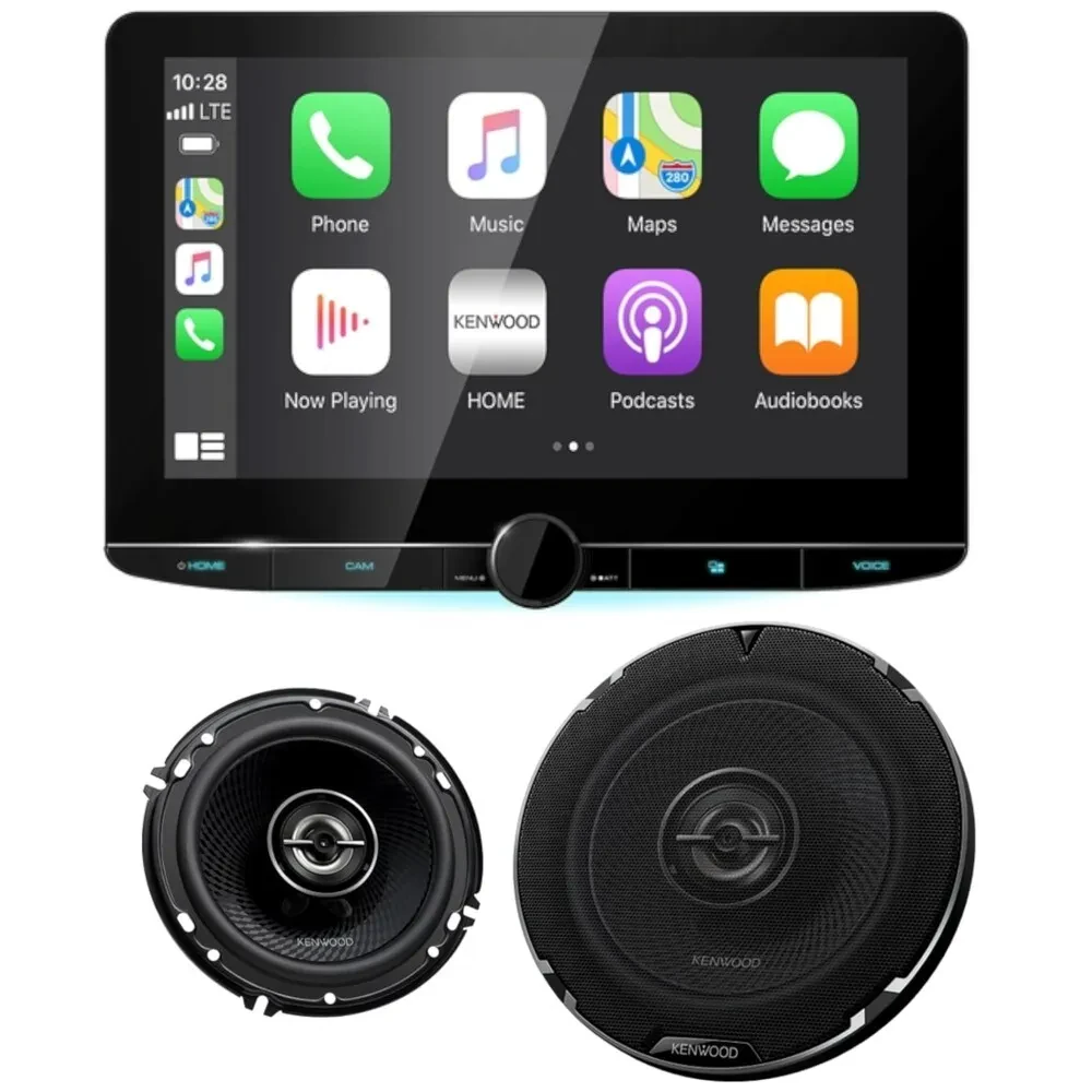 Kenwood 10.1" Double-DIN Touchscreen Digital Receiver with 6.5" Coaxial Speakers
