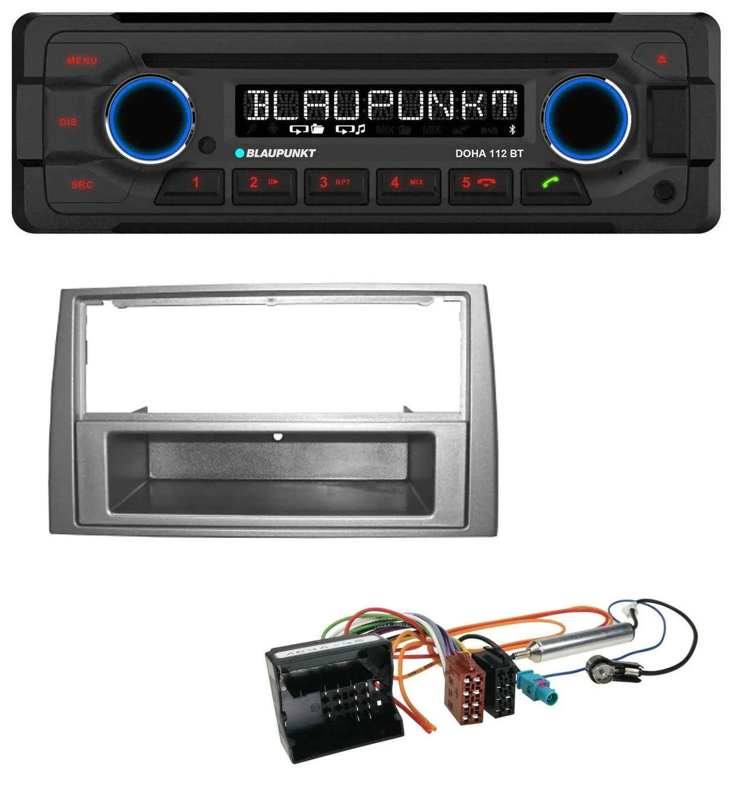 Blaupunkt AUX MP3 CD Bluetooth USB Autoradio für Peugeot 308 07-09 dunkelsilber