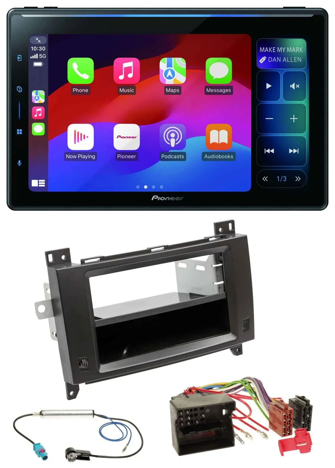 Pioneer Bluetooth DAB MP3 USB Autoradio für Mercedes Viano Vito 06-14 schwarz