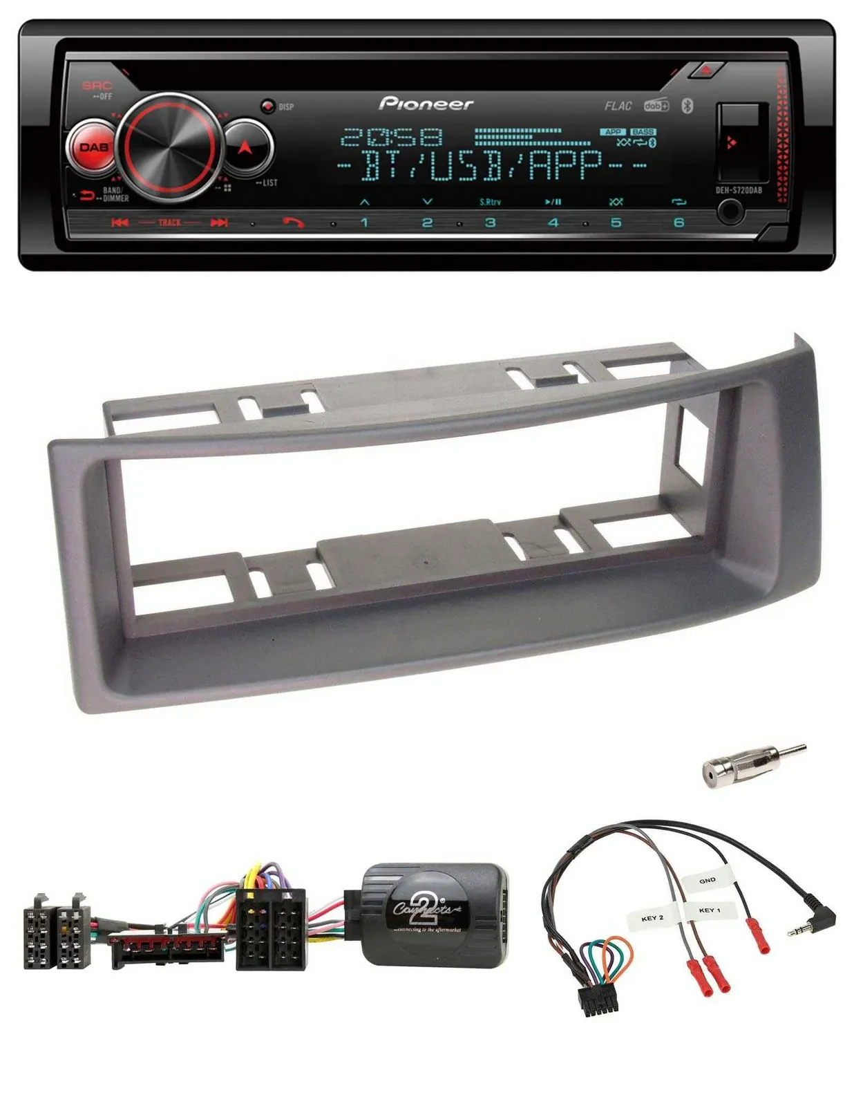 Pioneer Lenkrad DAB CD Bluetooth USB Autoradio für Renault Megane 96-00 Scenic a