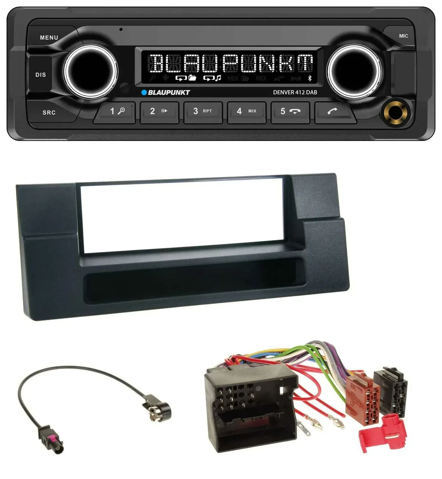 Blaupunkt Bluetooth DAB MP3 USB Autoradio für BMW X5 E53 5er E39 Quadlock Ablage