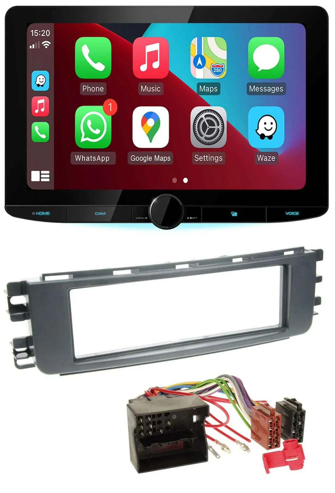 Kenwood MP3 USB DAB Bluetooth Autoradio für Smart ForFour (454, 2004-2006)