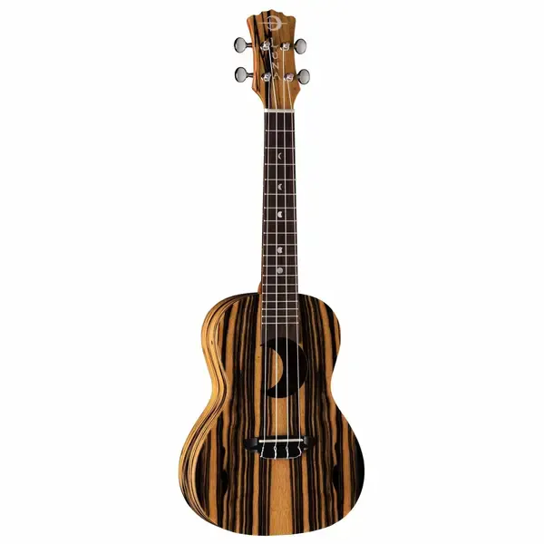 Укулеле Luna Uke Crescent Black/White Ebony Concert Ukulele w/ Gig Bag