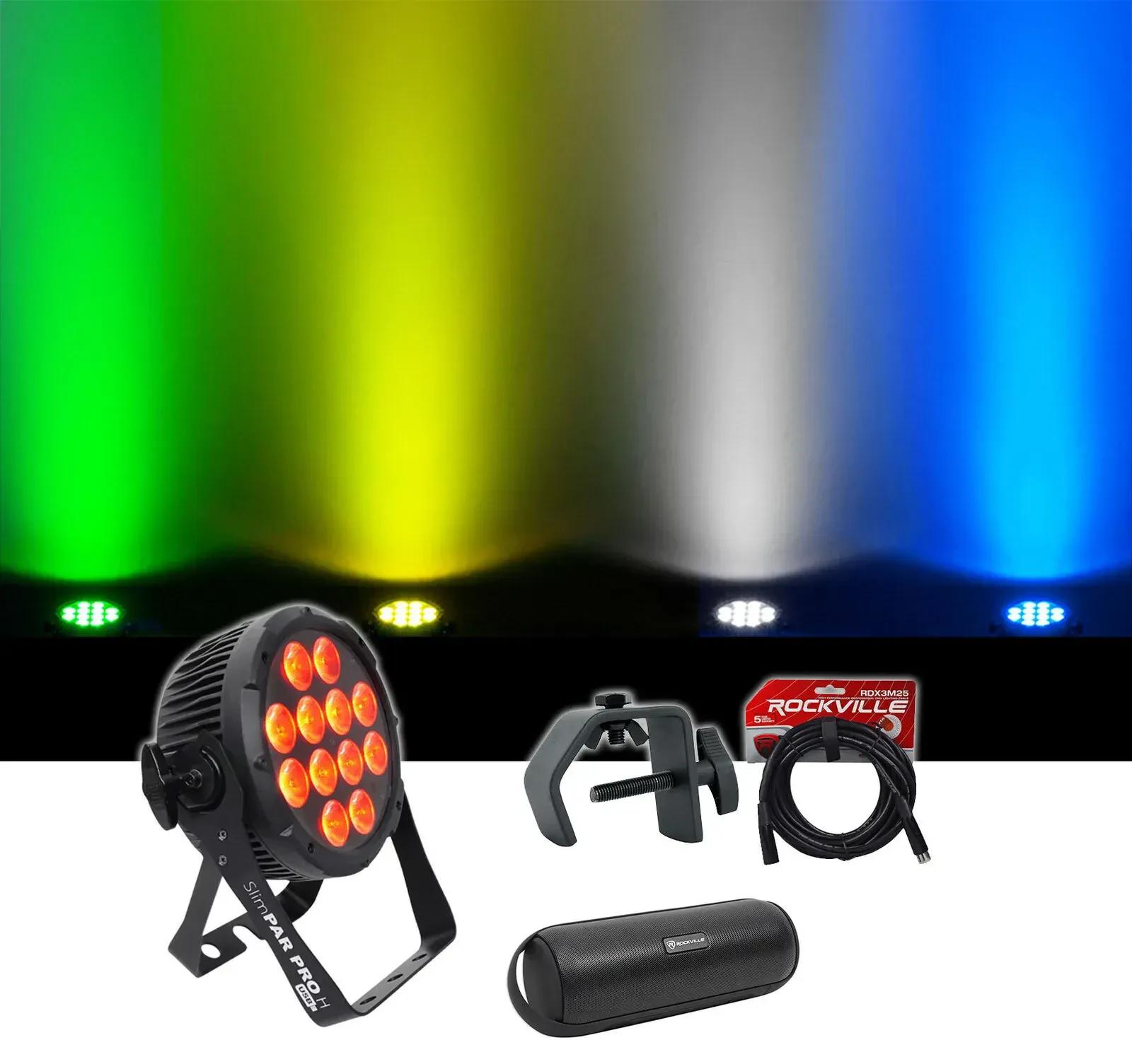 Светодиодный прибор Chauvet DJ SlimPar Pro H USB D-Fi RGBAW+UV LED с аксессуарами