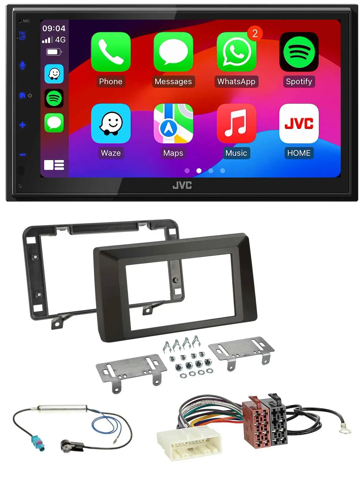 Автомагнитола для Dacia Duster (с 2021) JVC 2 DIN, DAB, Bluetooth, USB, MP3