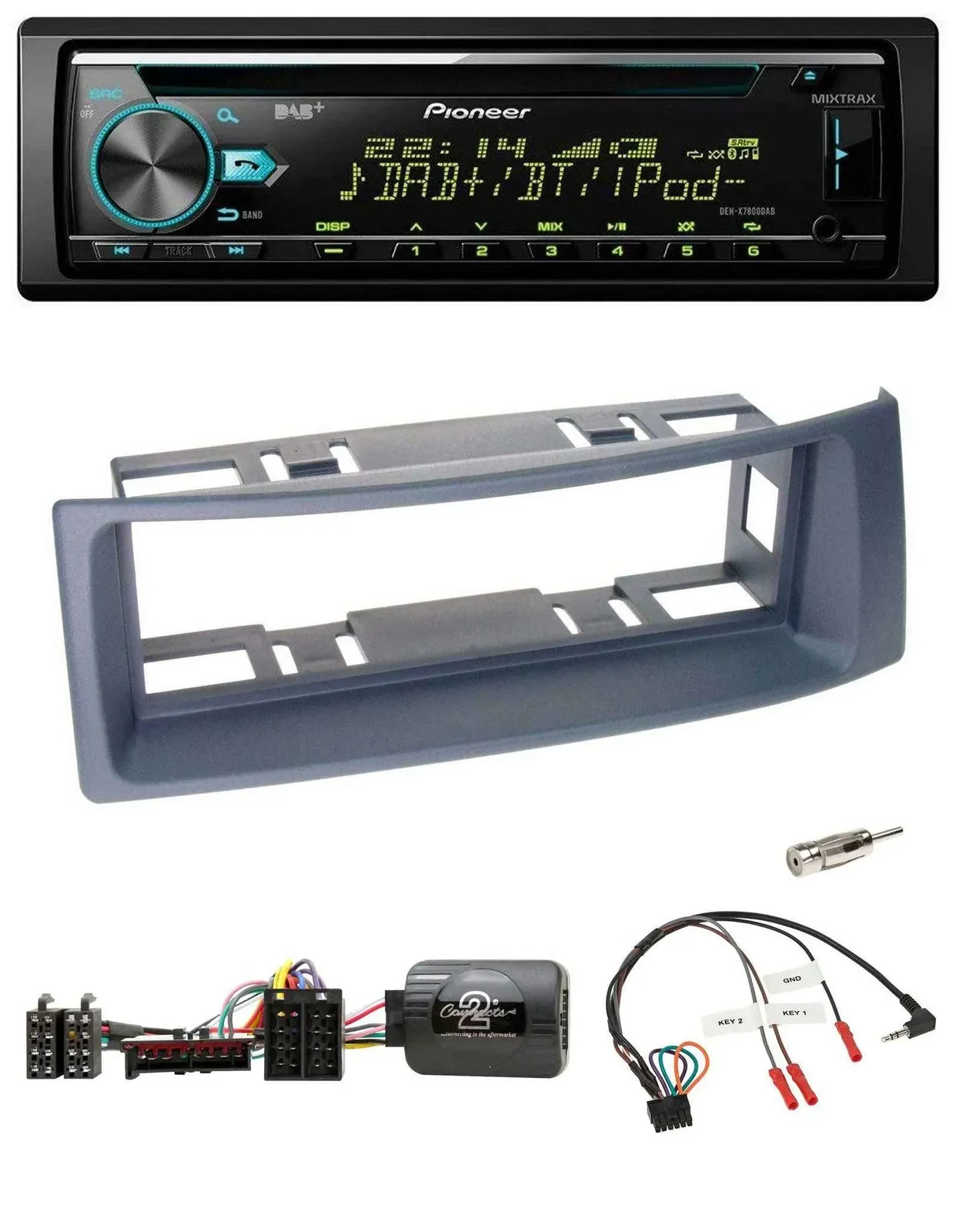 Автомагнитола Pioneer DAB CD USB Bluetooth для Renault Scenic/Megane (1996–2020) с поддержкой управления на руле
