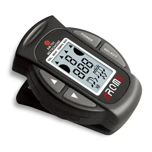 AROMA  AM-701 черный  Метроном цифровой на клипсе