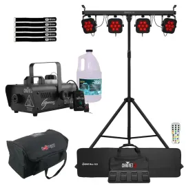 Chauvet DJ 4BAR Hex ILS 6-in-1 RGBAW+UV LED Wash Lighting System w Fog Machin...