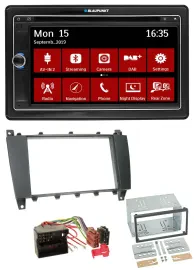 Blaupunkt Bluetooth DAB 2DIN USB DVD MP3 Autoradio für Mercedes C-Klasse