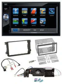 Blaupunkt Lenkrad USB Bluetooth TMC 2DIN Navigation für VW Passat Polo Scirocco