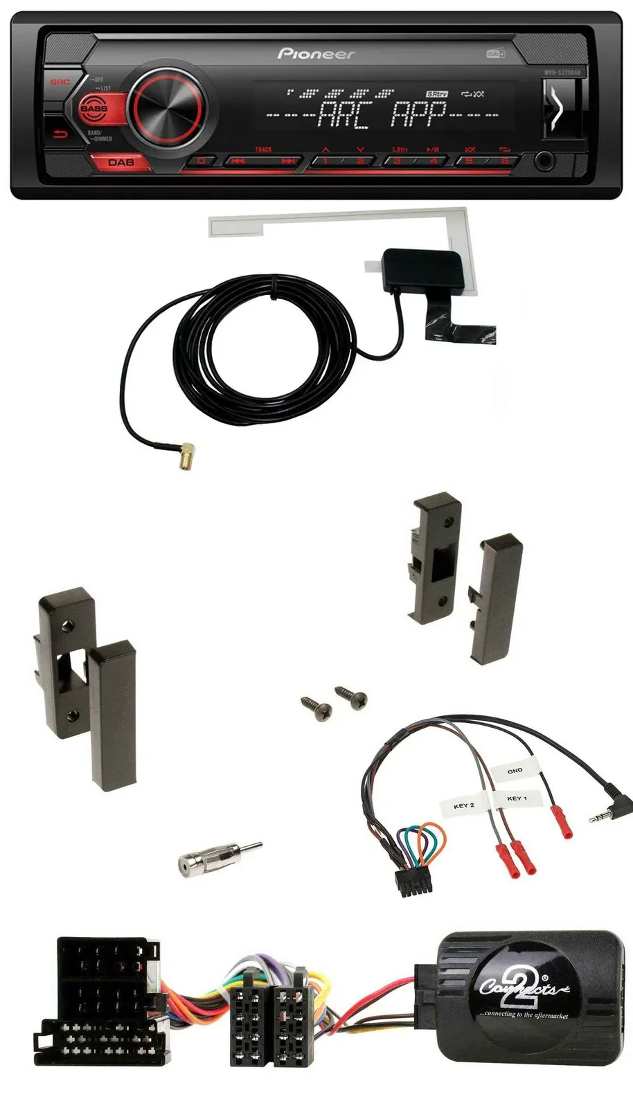 Автомагнитола для Audi A3 8L (1996–2000) Pioneer 1-DIN, USB, DAB, MP3