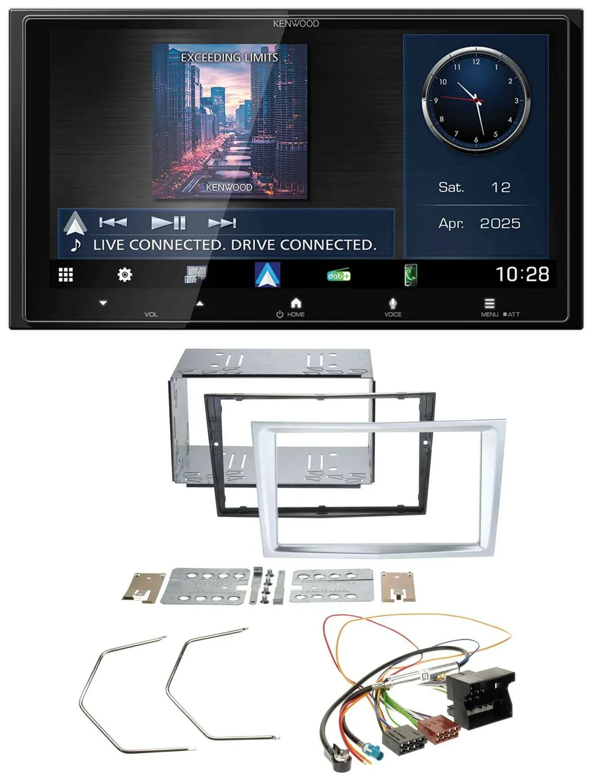 Kenwood Bluetooth 2DIN USB DAB MP3 Autoradio für Opel Astra H Zafira B Corsa D m