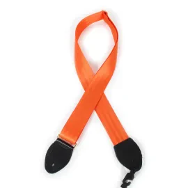 Souldier Plain Seatbelt 2" Guitar Strap Black Ends - Orange