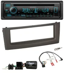 Kenwood Bluetooth DAB CD Lenkrad USB Autoradio für Fiat Grande Punto 06-10 schwa