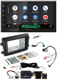 Kenwood DAB Bluetooth USB Lenkrad 2DIN Autoradio für Fiat Ducato Serie 8 ab 2021