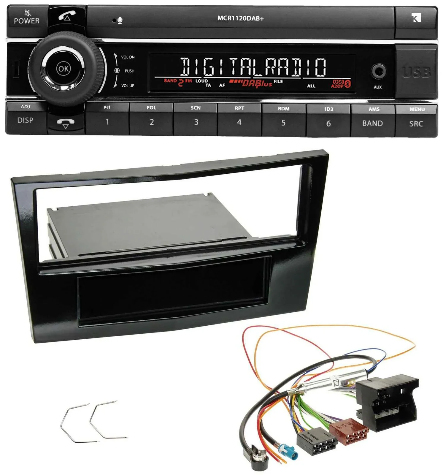 Kienzle Bluetooth MP3 USB DAB Autoradio für Opel Astra H Corsa D Zafira B ab 200