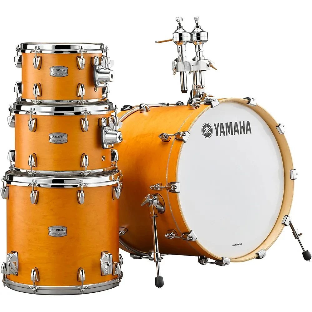 Yamaha Tour Custom Maple 4Piece Shell Pack with 20 in. Bass Drum Caramel Satin