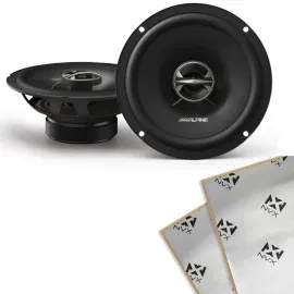 Alpine EL-E65-G 6.5" 2-way 4-ohm Coaxial Car Speakers  with Sound Damping