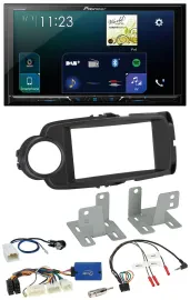 Автомагнитола Pioneer для Toyota Yaris (с 2014) 2DIN, Bluetooth, USB, DAB, черная