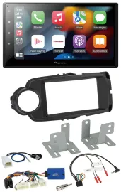 Pioneer DAB Bluetooth 2DIN USB Lenkrad Autoradio für Toyota Yaris ab 2014 schwar