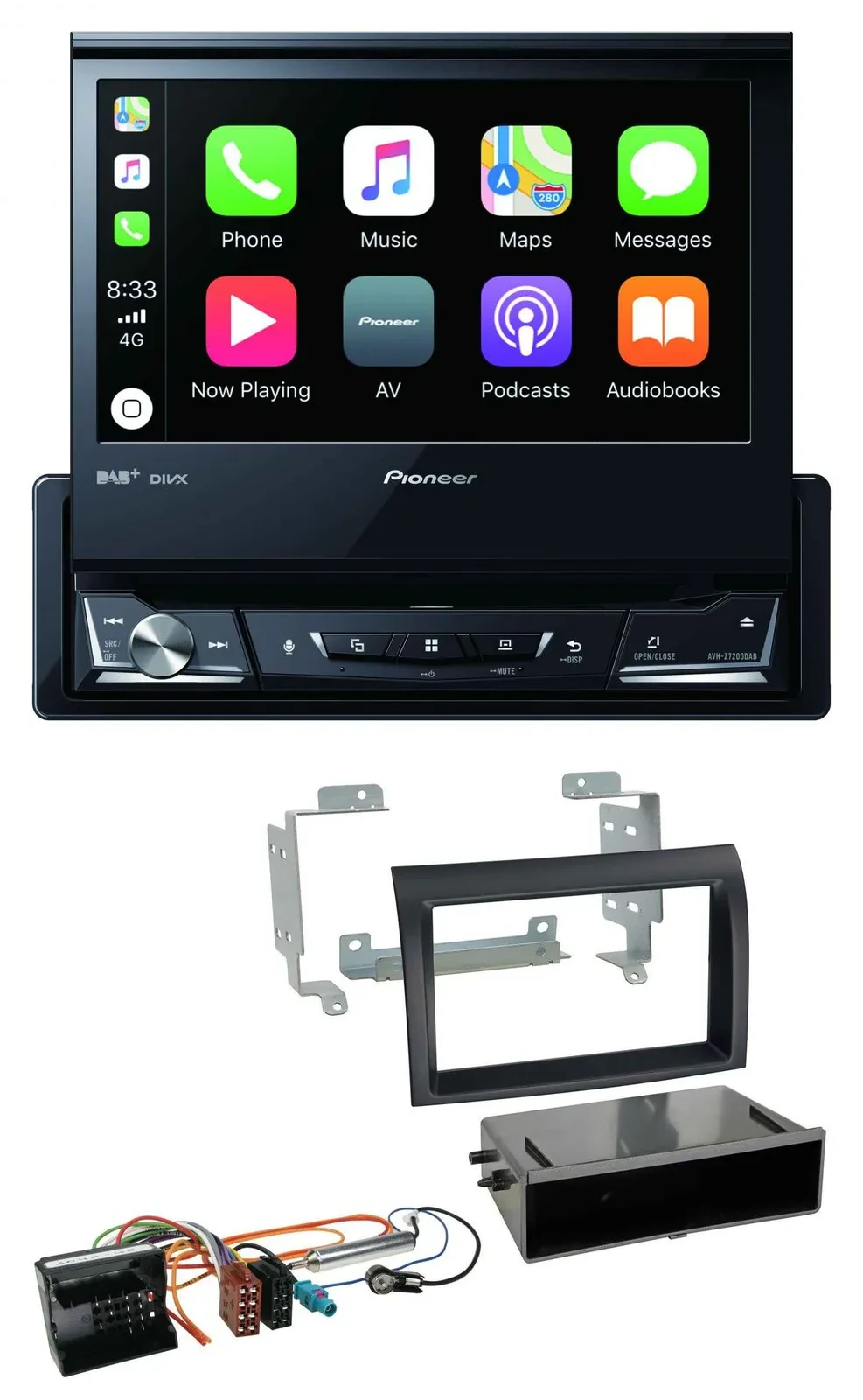 Pioneer DVD Bluetooth DAB USB MP3 Autoradio für Citroen Jumper Quadlock 06-11 sc