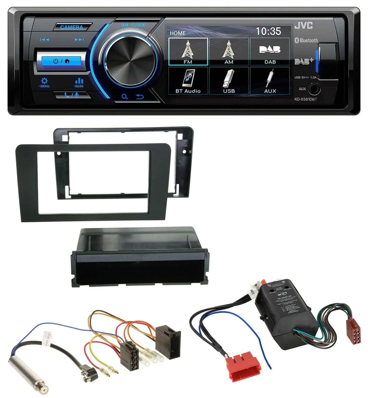 JVC Bluetooth MP3 USB DAB Autoradio für Audi A3 8P 03-06 Symphony Bose Aktivsyst