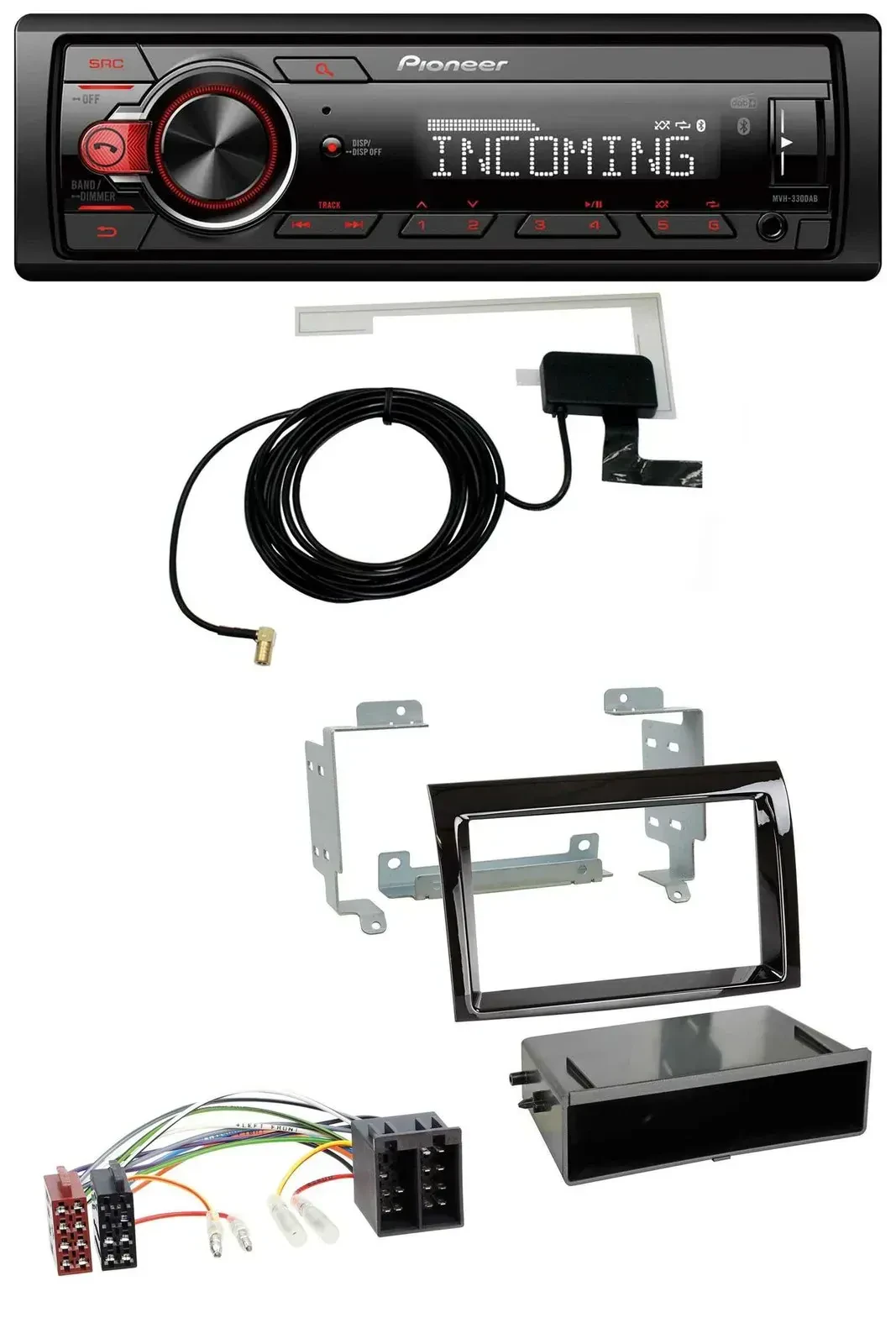 Автомагнитола для Fiat Ducato (2006–2010) Pioneer CD/MP3 DAB USB AUX, черный глянец