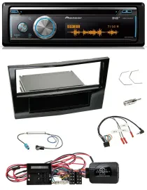 Автомагнитола Pioneer DAB USB CD Bluetooth для Opel Corsa D, черный глянец, поддержка управления с руля