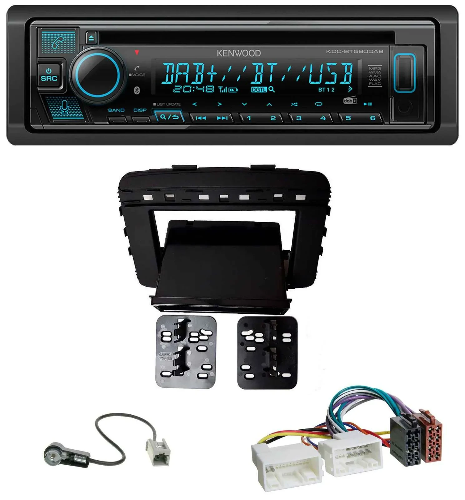Автомагнитола Kenwood Bluetooth DAB CD MP3 USB для Kia Sorento (UM, с 03/2015)