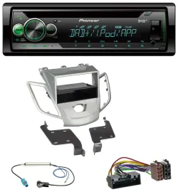 Pioneer USB MP3 DAB AUX CD Autoradio für Ford Fiesta JA8 10-17 ohne Display silb