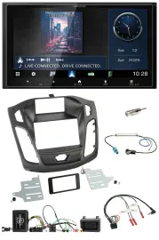 Kenwood Bluetooth 2DIN USB DAB Lenkrad Autoradio für Ford Focus 2011-2014