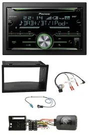 Pioneer Bluetooth Lenkrad DAB 2DIN USB CD Autoradio für VW Polo Passat Quadlock