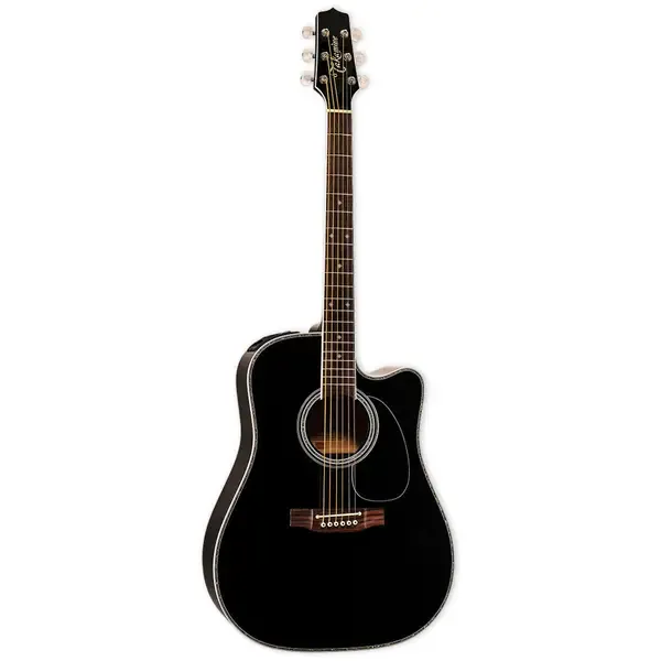 Электроакустическая гитара Takamine EF341DX Dreadnought Cutaway Black w/Case