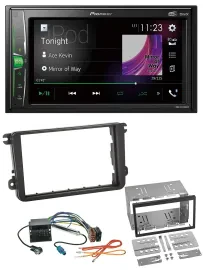 Pioneer 2DIN MP3 DAB USB Bluetooth Autoradio für Seat Alhambra Leon Toledo