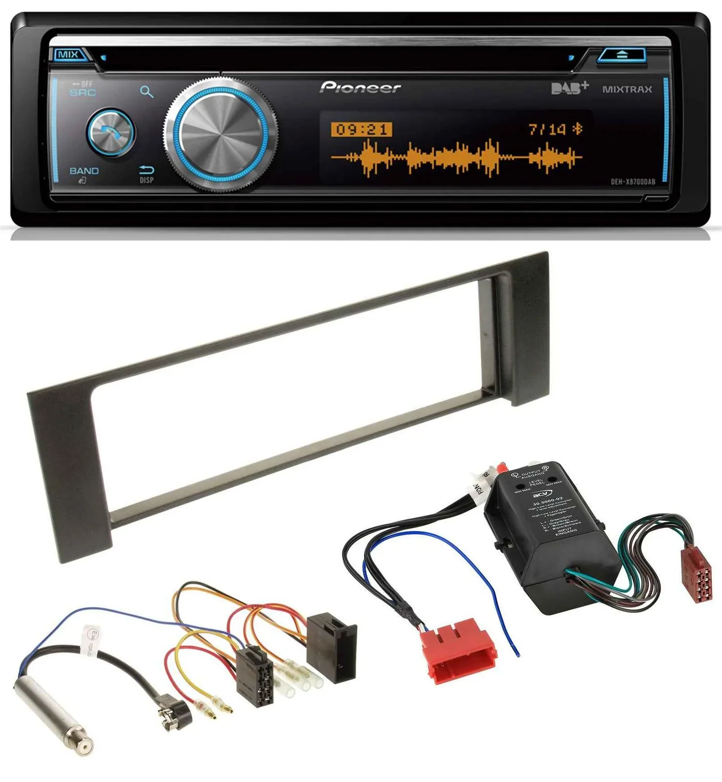 Pioneer MP3 DAB USB CD Bluetooth Autoradio für Audi A4 B6 00-04 Bose Aktivsystem