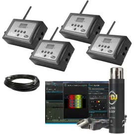 Chauvet DJ D-Fi Hub Compact 2.4Ghz DFI DMX Transmitter/Reciever 4 Pack +Software