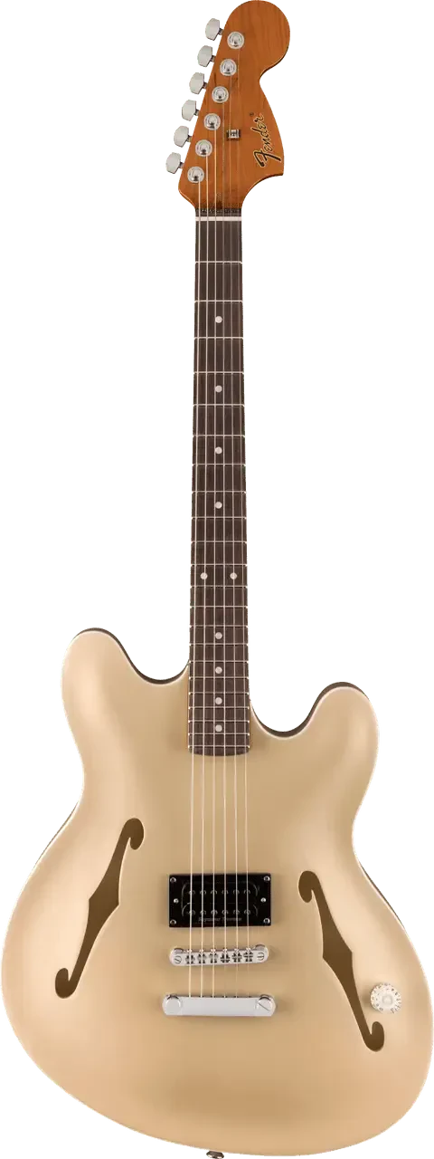 Электрогитара полуакустическая Fender Tom DeLonge Starcaster Satin Shoreline Gold