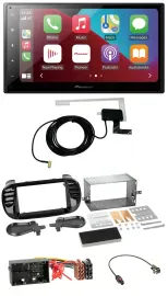 Pioneer USB Bluetooth DAB MP3 2DIN Autoradio für Fiat 500 (ab 12) schwarz