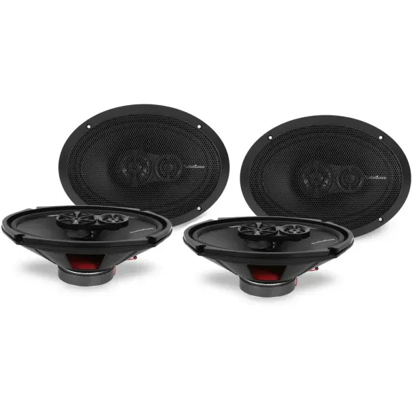 (4-Pack) Rockford Fosgate PRIME R169X3 6" x 9" Coaxial Car Speakers Bundle
