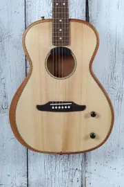 Fender Highway Series Parlor Acoustic Electric Guitar Natural w Deluxe Gig Bag