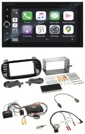 Автомагнитола Blaupunkt 2 DIN, DAB, USB, Bluetooth, навигация TMC для Fiat 500 (2014–2015)