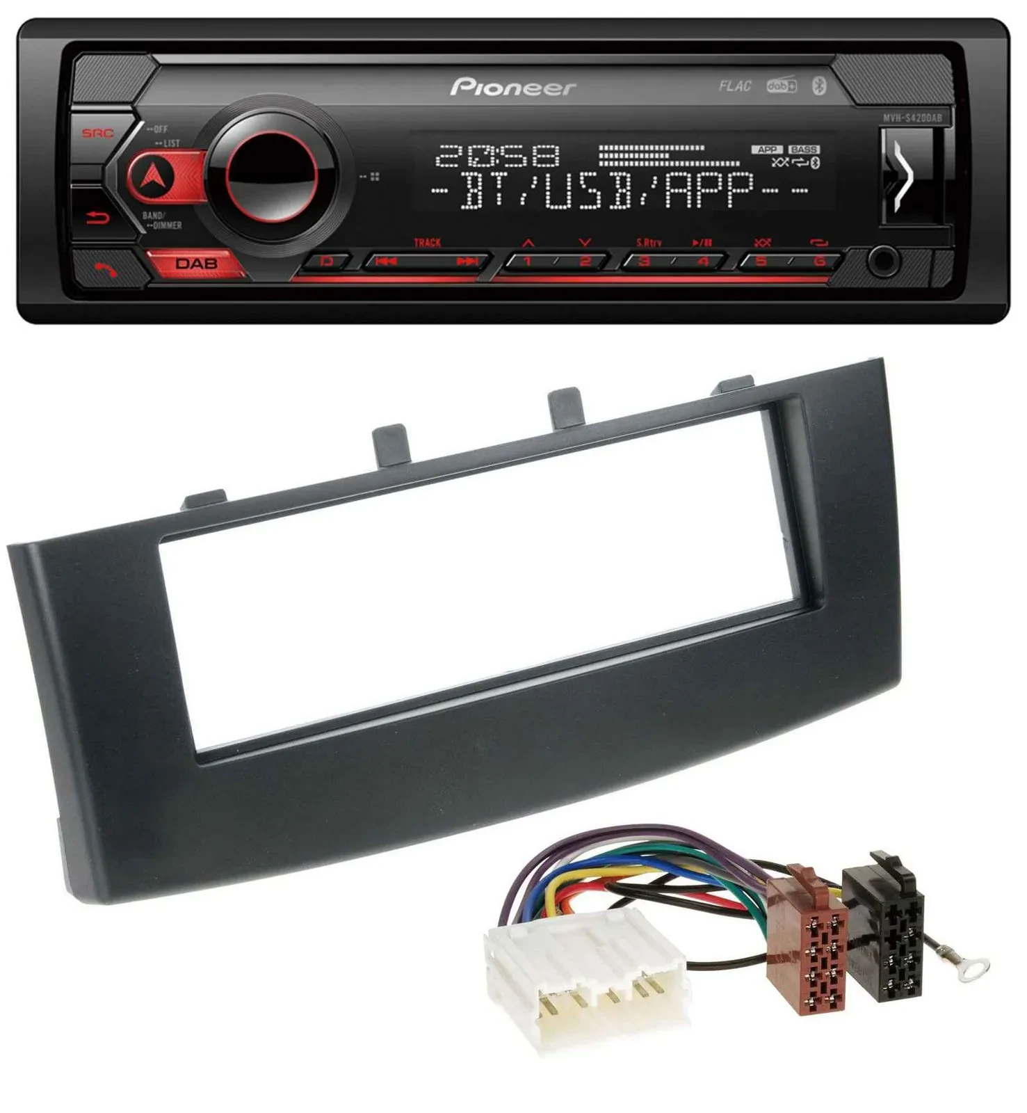 Pioneer MP3 USB DAB Bluetooth Autoradio für Mitsubishi Colt (ab 2009)