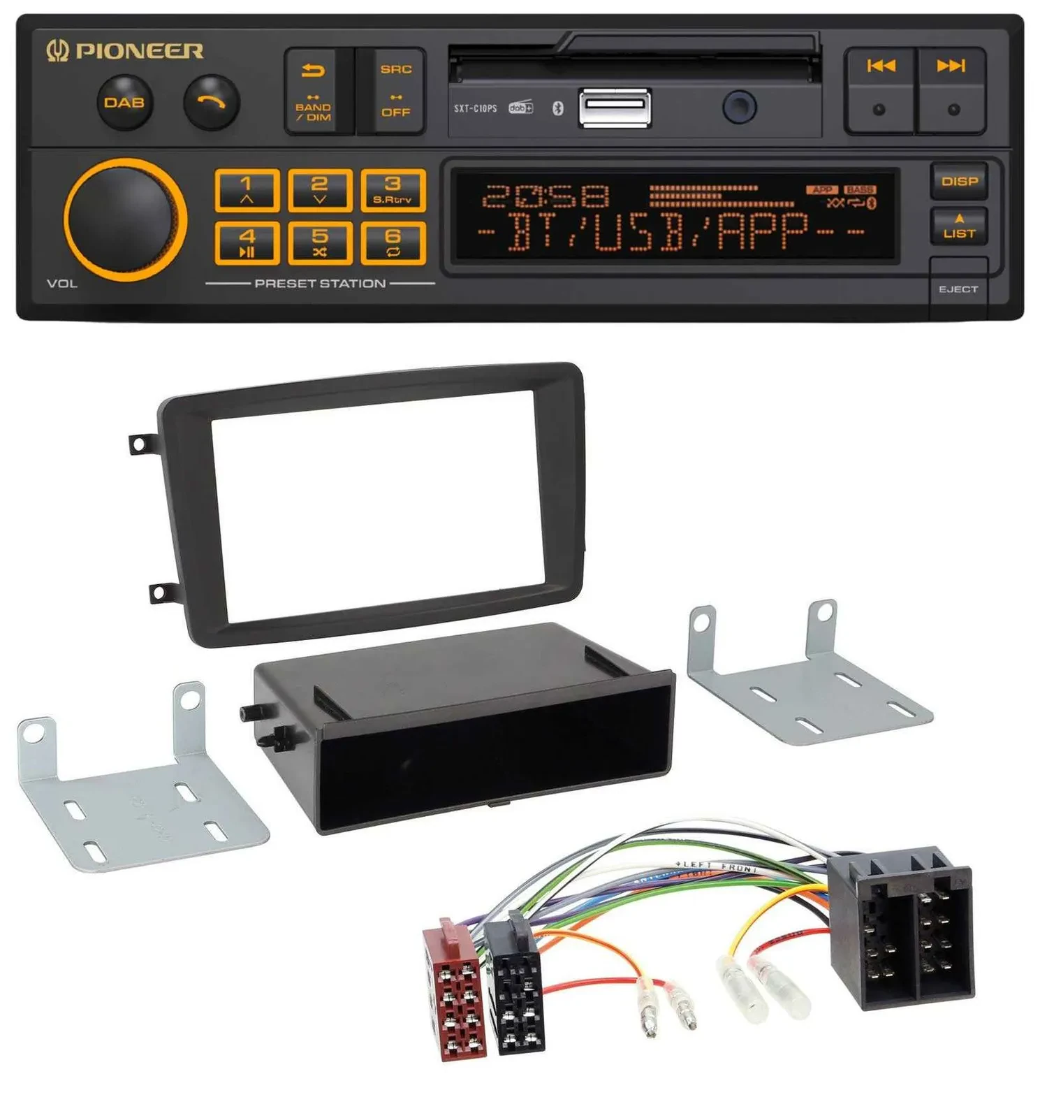 Pioneer DAB MP3 USB Bluetooth Autoradio für Mercedes C-Klasse CLK Vito Viano