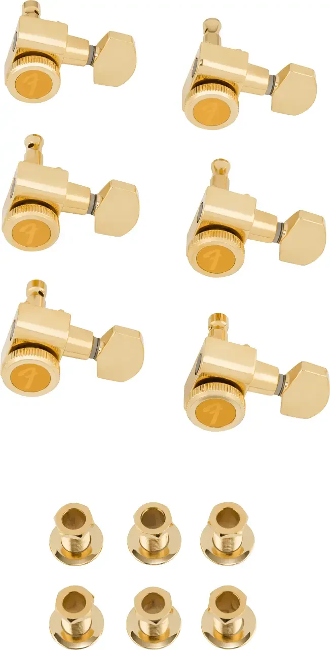 Колки гитарные Fender Locking Stratocaster Telecaster Tuning Machines Gold
