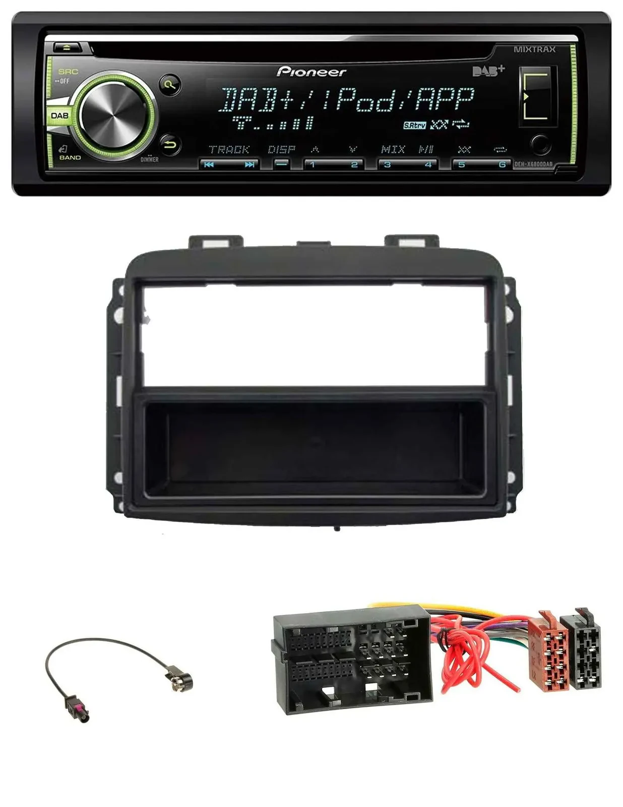 Автомагнитола для Fiat 500L (с 2012) Pioneer DAB USB MP3 AUX CD