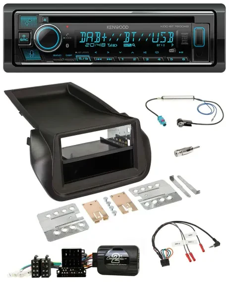 Kenwood Lenkrad Bluetooth DAB USB CD Autoradio für Citroen Nemo Peugeot Bipper a
