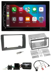 ESX 2DIN DAB USB Lenkrad Bluetooth Autoradio für Fiat Idea 2006-2012 grau