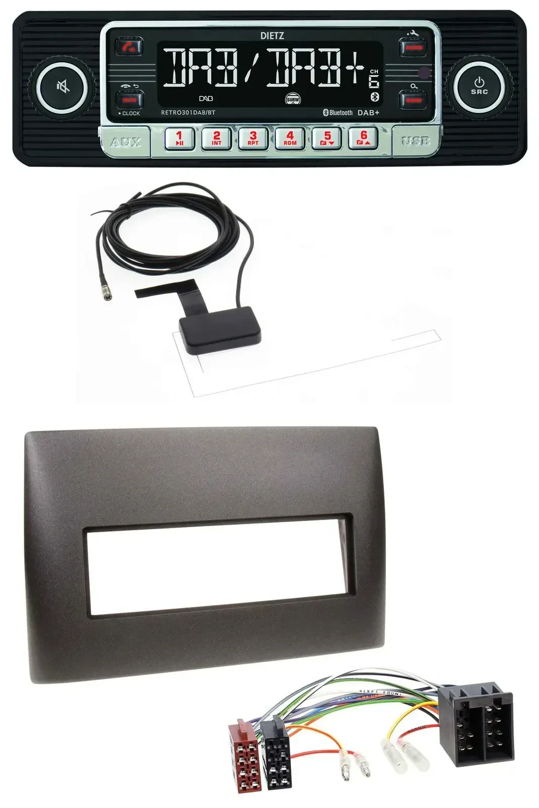 Автомагнитола для Fiat Stilo (192, 2001–2008) Dietz DAB, Bluetooth, USB, MP3