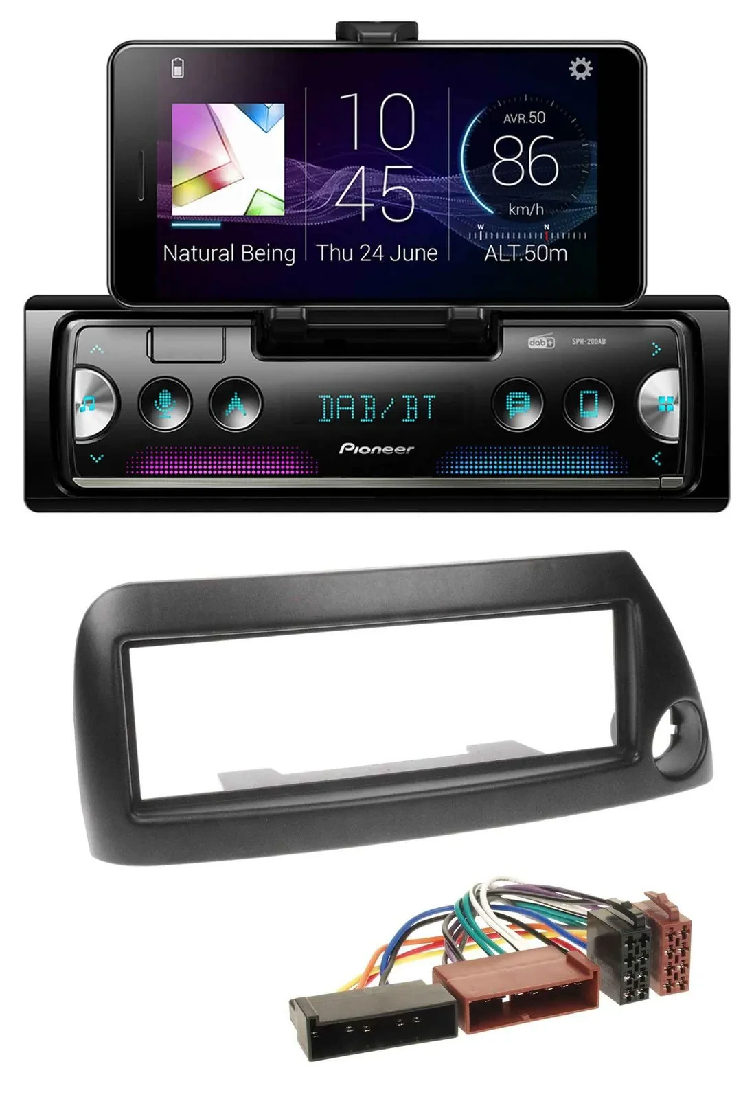 Pioneer USB MP3 Bluetooth DAB Autoradio für Ford Ka (bis 2008) - schwarz