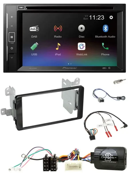 Pioneer Bluetooth Lenkrad USB 2DIN DAB DVD Autoradio für Mitsubishi ab 2012 Outl